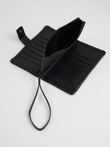 Мужской кожаный клатч DE-GOSA, чёрный — арт. 455-18