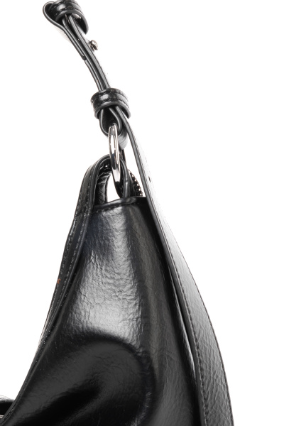 Женская сумка-хобо LUDOR из экокожи, чёрная — арт. 440-98